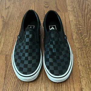 Black Vans Checkerboard Slip-On